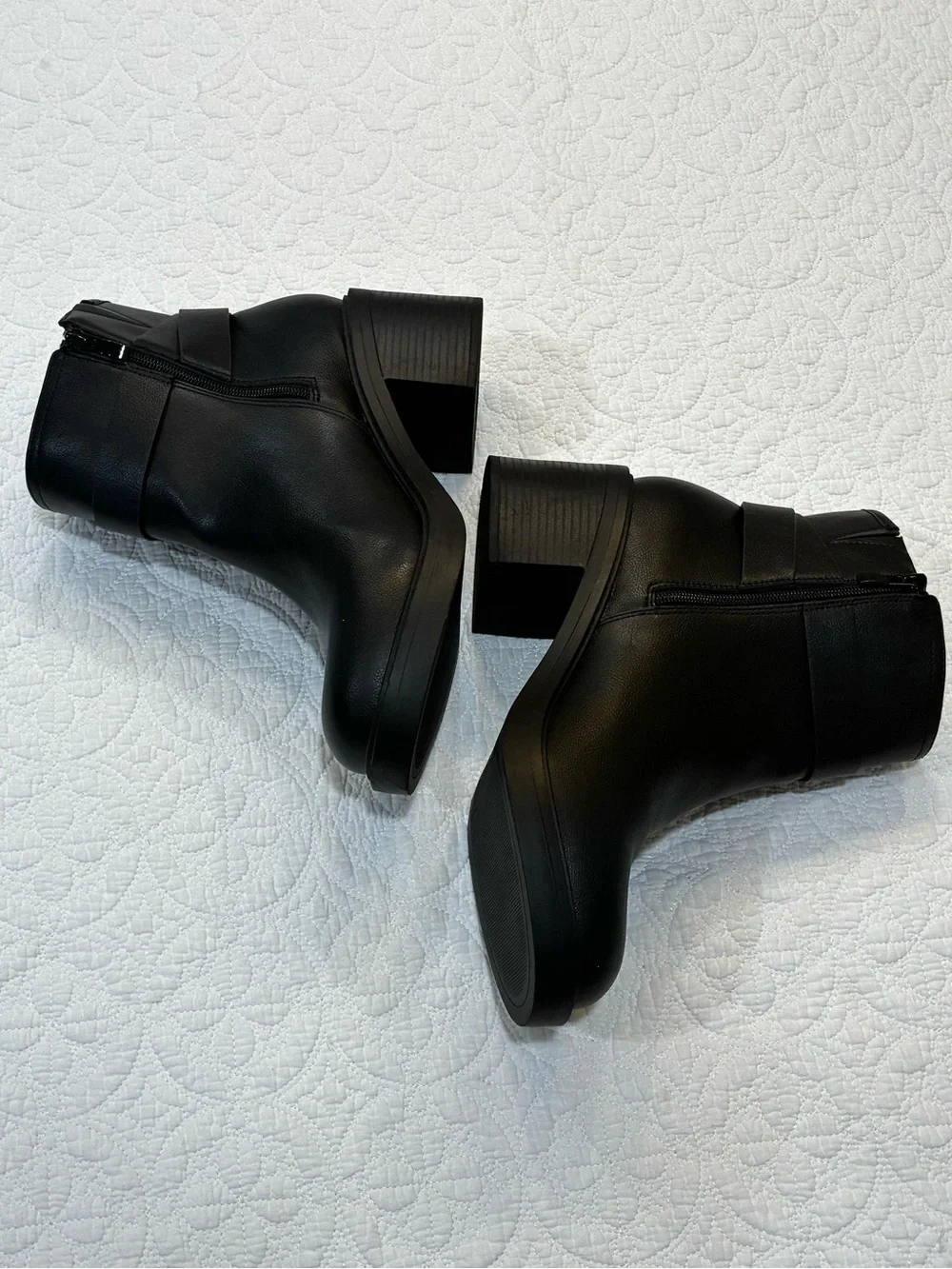 Torrid Black Faux Leather Buckle Ankle Boots Boots Womens 11WW Extra Wide Width